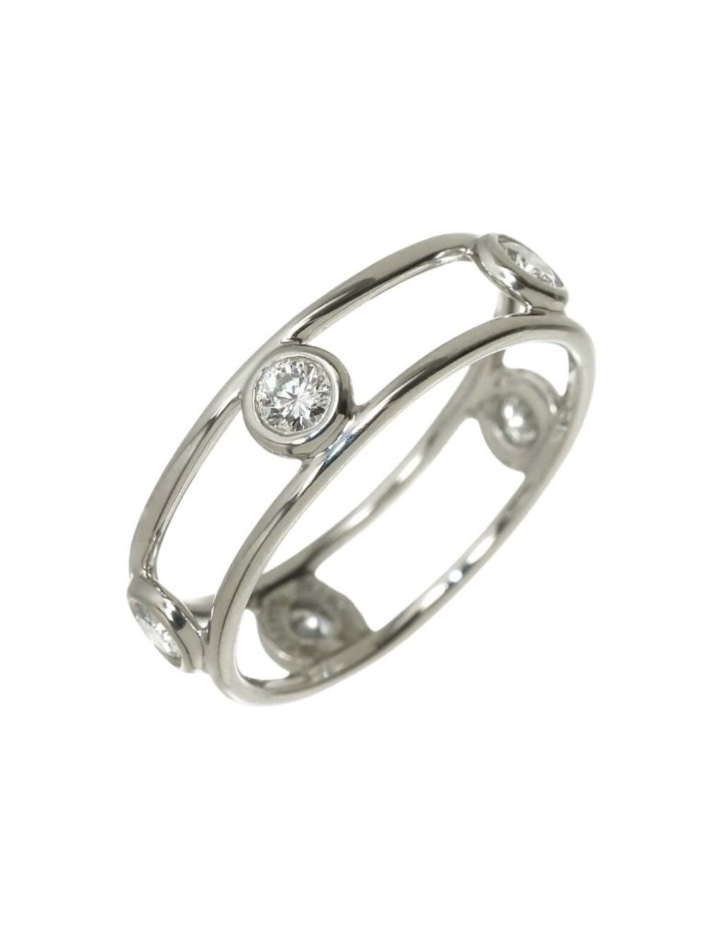 Tiffany & Co Double Wire Ring Diamond Platinum